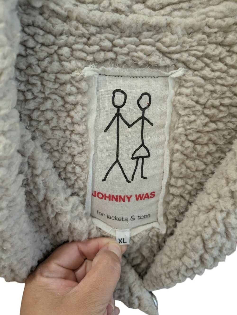 Johnny Was Gigianna Suede Jacket XL Patchwork Mixed Print Sherpa Lined Boho Coat - Picture 5 of 10